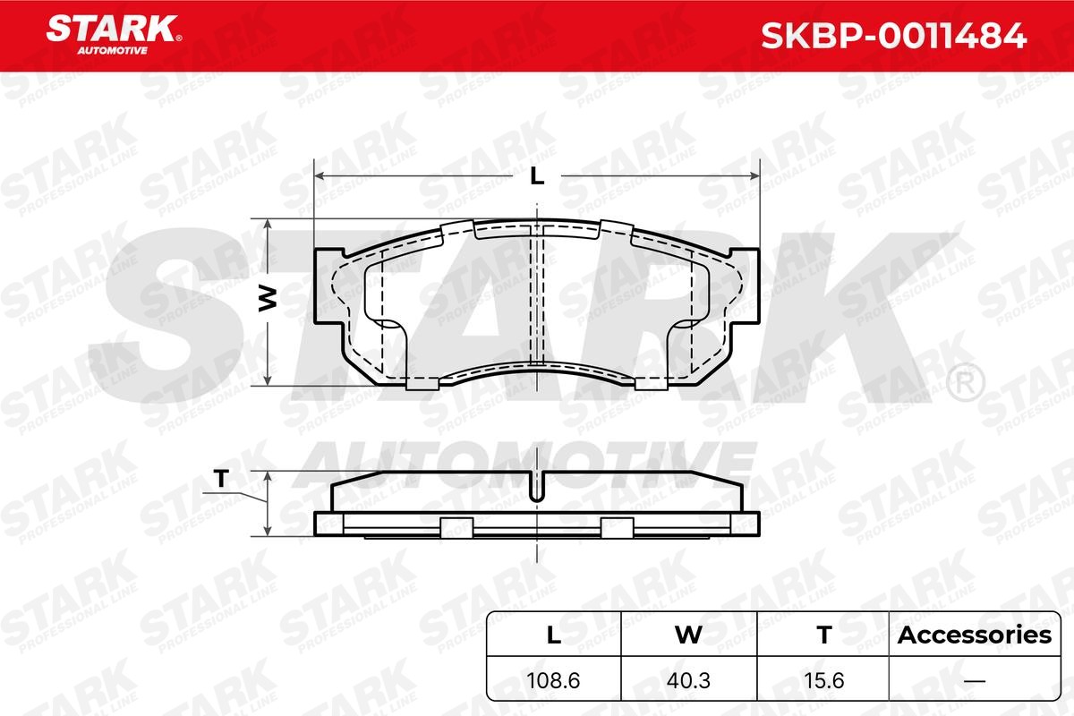 STARK Brake pad set Article number: SKBP-0011484 cheaply