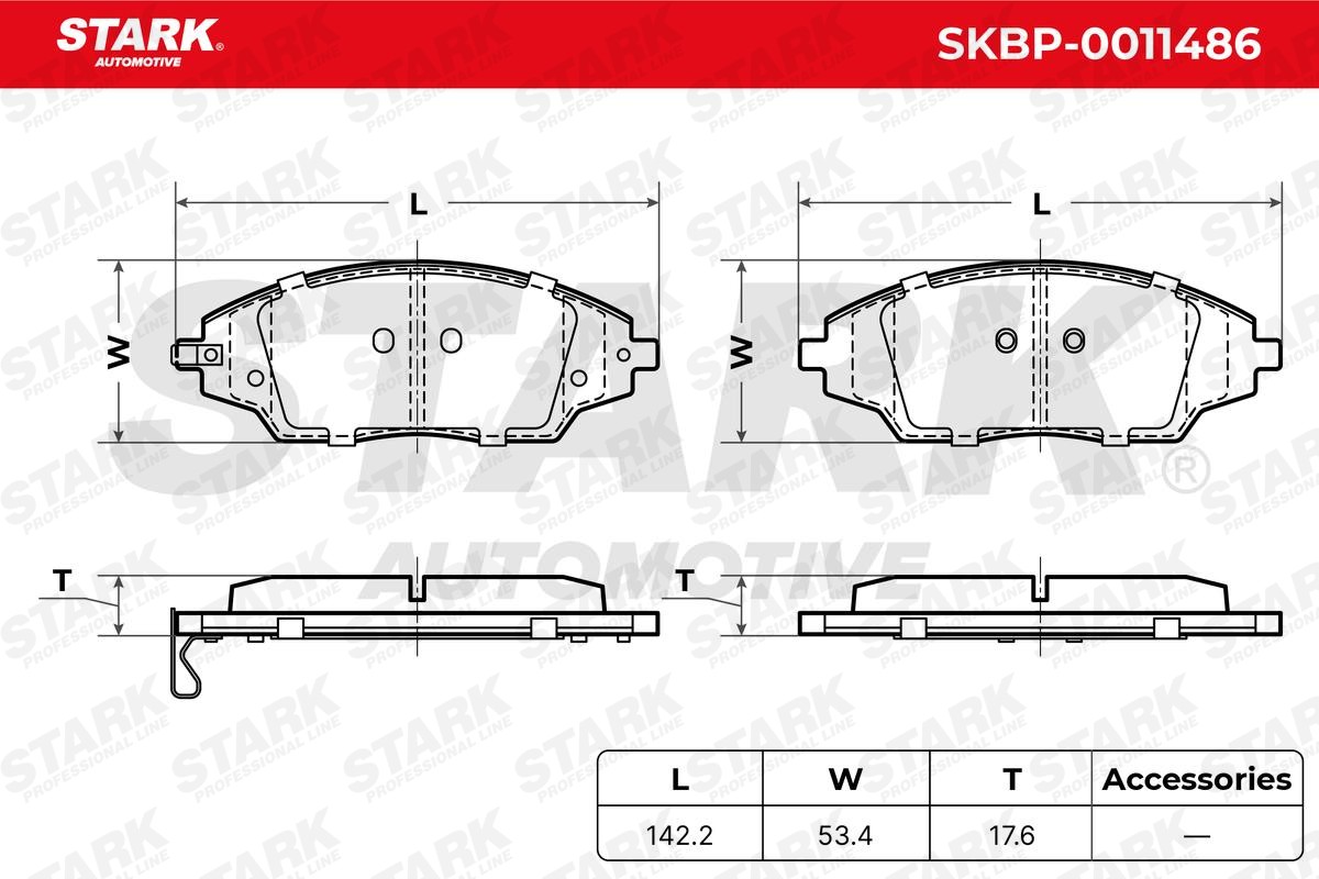 STARK Brake pad set Article number: SKBP-0011486 cheaply