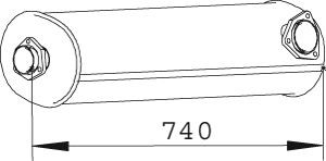 DINEX Middle silencer Article number: 74318 cheaply