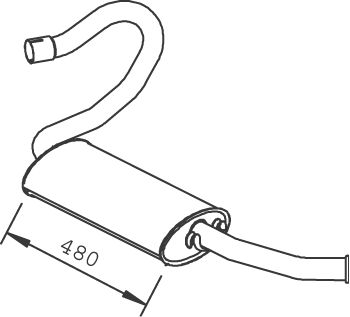 DINEX Rear silencer Article number: 33325 cheaply