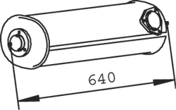 DINEX Middle silencer Article number: 74332 cheaply