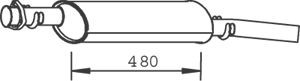 DINEX Middle silencer Article number: 33338 cheaply