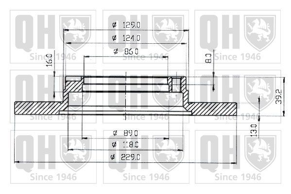 QUINTON HAZELL Brake disc Article number: BDC3176 cheaply