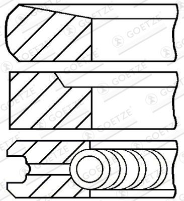 GOETZE ENGINE Piston Ring Kit Article number: 08-431700-00 cheaply