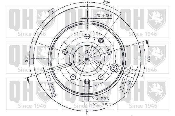 QUINTON HAZELL Brake disc Article number: BDC3661 cheaply