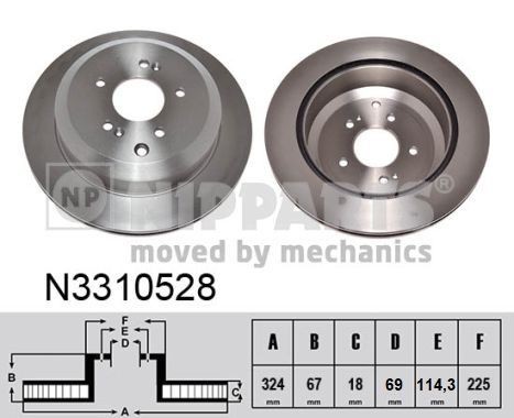 NIPPARTS Brake disc Article number: N3310528 cheaply