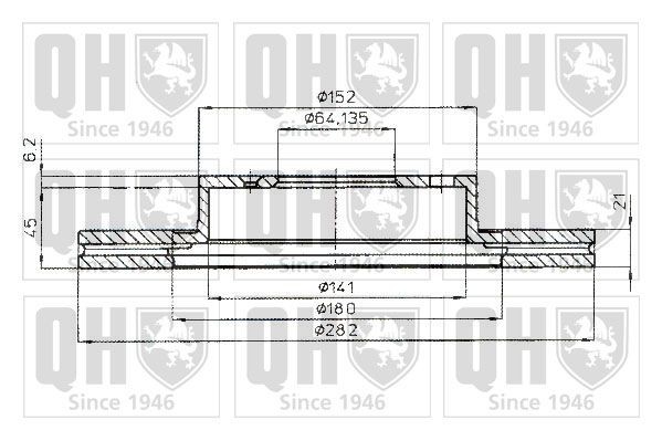 QUINTON HAZELL Brake disc Article number: BDC4313 cheaply
