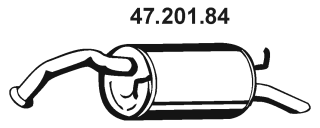 EBERSPÄCHER Rear silencer Article number: 47.201.84 cheaply