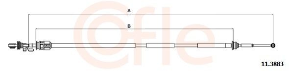 COFLE 11.3883 Cable, manual transmission C5 3.0 V6 207 PS Petrol 2008