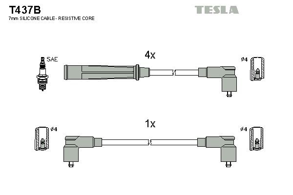 TESLA Ignition Cable Kit Article number: T437B cheaply