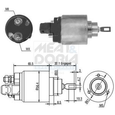 MEAT & DORIA Starter solenoid Article number: 46004 cheaply