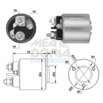 MEAT & DORIA Starter solenoid Article number: 46015 cheaply