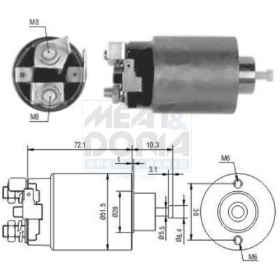 MEAT & DORIA Starter solenoid Article number: 46025 cheaply