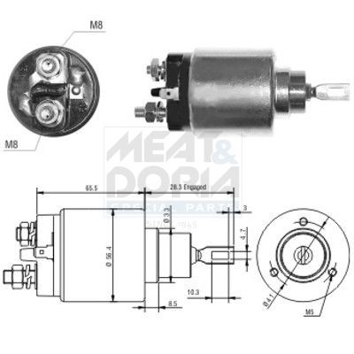 MEAT & DORIA Starter solenoid Article number: 46032 cheaply