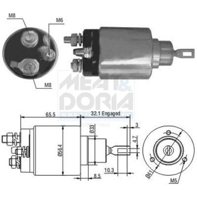 MEAT & DORIA Starter solenoid Article number: 46069 cheaply