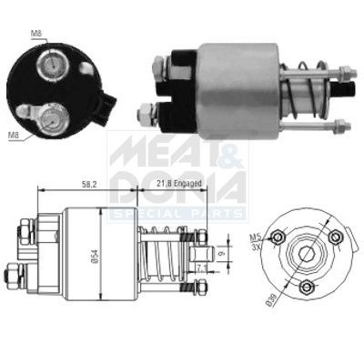 MEAT & DORIA Starter solenoid Article number: 46102 cheaply