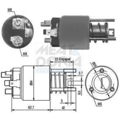 MEAT & DORIA Starter solenoid Article number: 46111 cheaply
