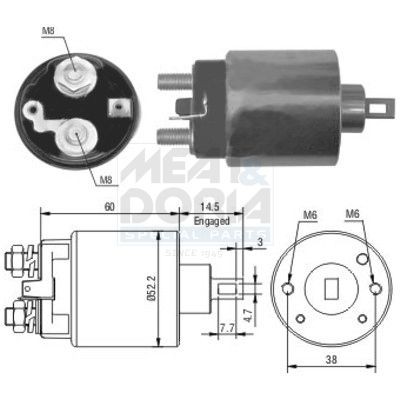 MEAT & DORIA Starter solenoid Article number: 46174 cheaply