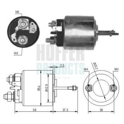 HOFFER Starter solenoid Article number: 6646009 cheaply