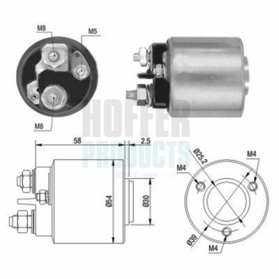 HOFFER Starter solenoid Article number: 6646015 cheaply