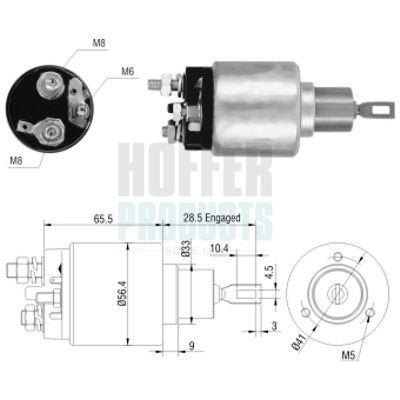 HOFFER Starter solenoid Article number: 6646031 cheaply