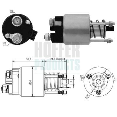 HOFFER Starter solenoid Article number: 6646102 cheaply
