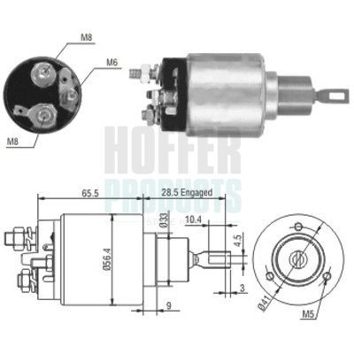 HOFFER Starter solenoid Article number: 6646164 cheaply