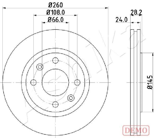 ASHIKA Brake disc Article number: 60-08-807 cheaply