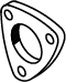 DINEX Flange, exhaust pipe Article number: 49908 cheaply