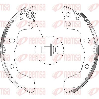 REMSA Brake Shoe Set Article number: 4009.00 cheaply