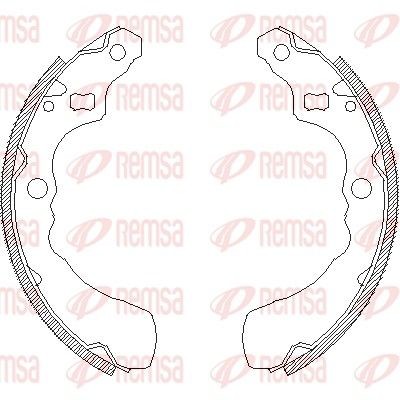 REMSA Brake Shoe Set Article number: 4381.00 cheaply