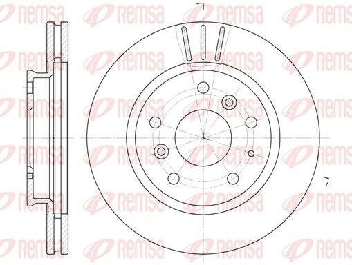 REMSA Brake disc Article number: 6237.10 cheaply