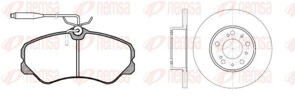 REMSA Kit de discos de freno y pastillas Número de artículo: 8261.00 a buen precio