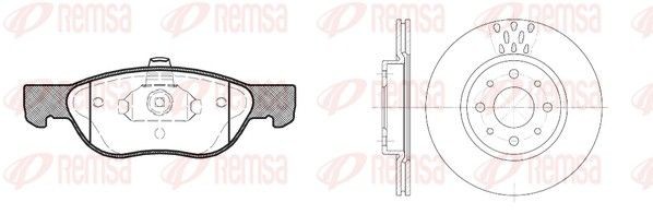 REMSA Brake discs and pads set Article number: 8587.00 cheaply