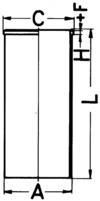 KOLBENSCHMIDT 89850190 Cylinder Sleeve CRESSIDA 2.4 TD (LX80) 94 PS Diesel 1996
