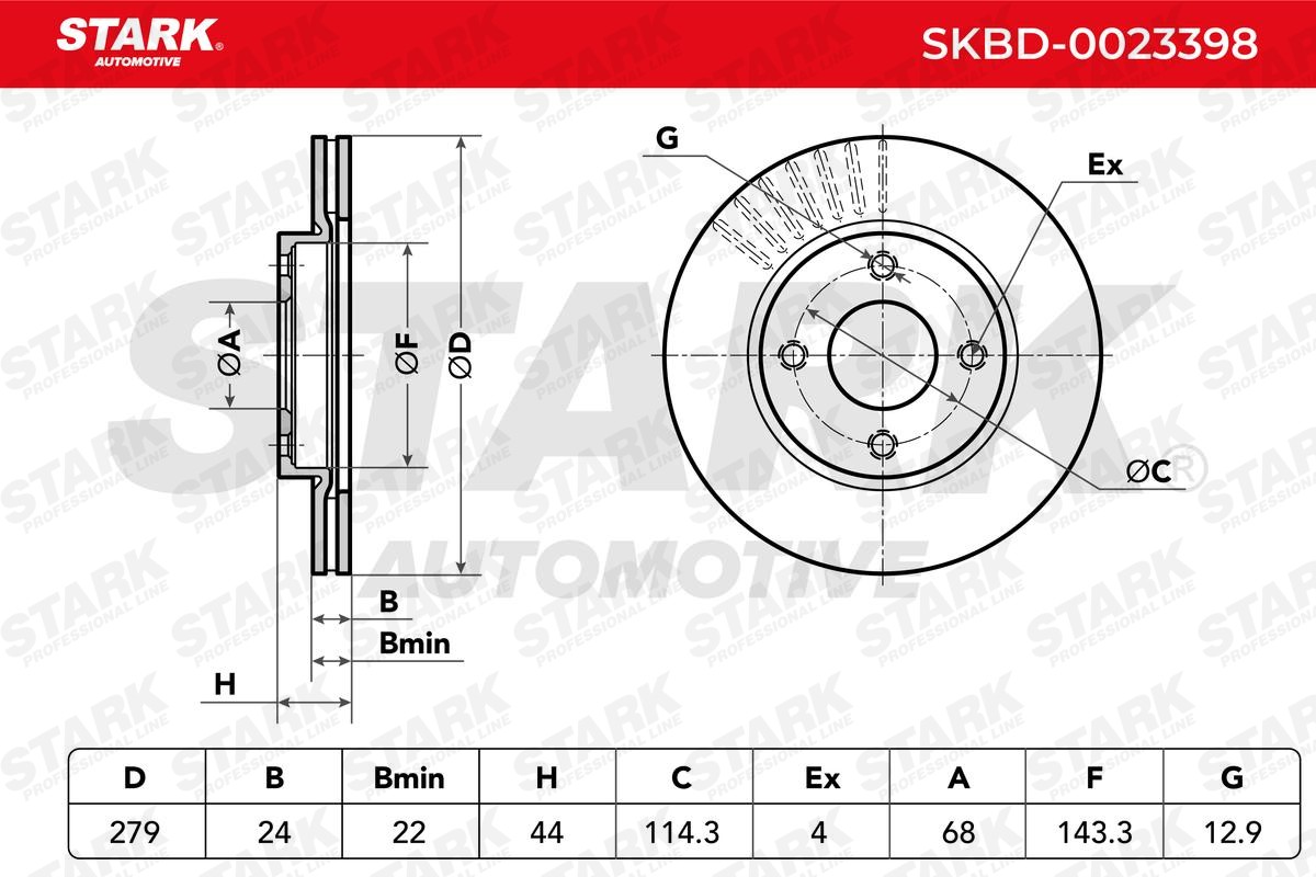 STARK Brake disc Article number: SKBD-0023398 cheaply