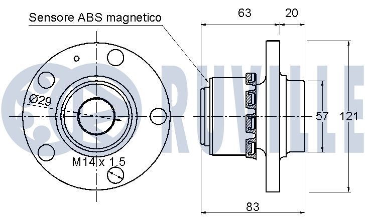 RUVILLE 5555556 Pulley Set, timing belt MEGANE 2.0 140 PS Petrol