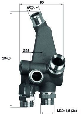 MAHLE ORIGINAL Termostat, oliekøling Varenummer: TO 3 83 billige