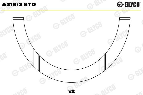 GLYCO A219/2 STD Thrust Washer, crankshaft TFR 2.5 4WD (TFS54H) 77 PS Diesel 2002