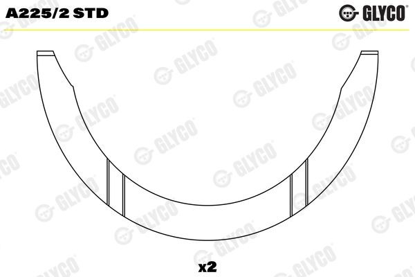 GLYCO A225/2 STD Thrust Washer, crankshaft TFR 2.8 D 4WD (TFS55H) 101 PS Diesel 2002