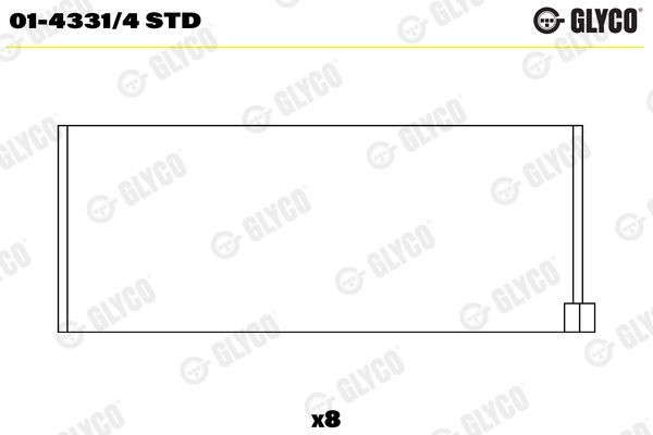 GLYCO Big End Bearings Article number: 01-4331/4 STD cheaply