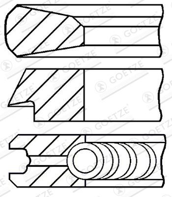 GOETZE ENGINE Piston Ring Kit Article number: 08-119807-00 cheaply
