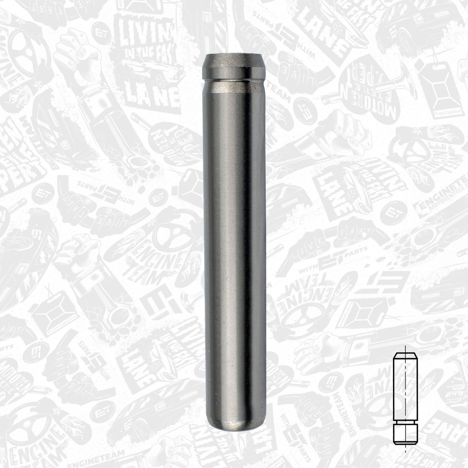 ET ENGINETEAM VG0037 Valve Guides NAVARA 2.5 dCi 4WD (D40TT, D40T, D40M, D40BB) 190 PS Diesel