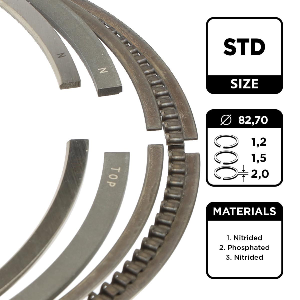 ET ENGINETEAM Piston Ring Kit Article number: R1000900 cheaply