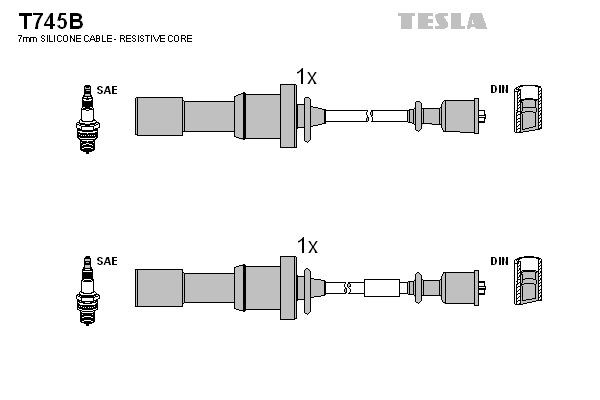 TESLA Kit de câbles d'allumage UGS: T745B à bon prix