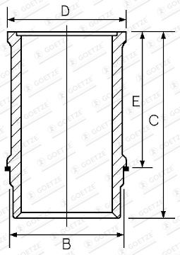 GOETZE ENGINE 14-635060-00 Cylinder Sleeve SUPER 5 1.1 45 PS Petrol 1996