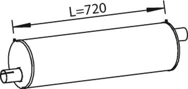 DINEX Middle- / End Silencer Article number: 28431 cheaply