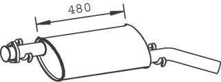DINEX Middle silencer Article number: 33337 cheaply