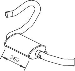 DINEX Rear silencer Article number: 33359 cheaply