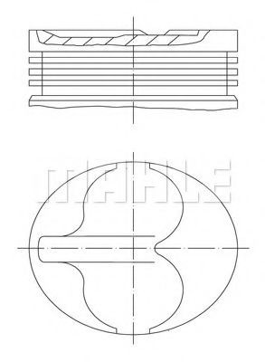 MAHLE ORIGINAL Piston Article number: 640 27 01 cheaply